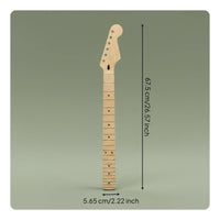 Matte Finish ST-Style Type Guitar Neck Adjustable Support Rod 22 Fret Maple Neck for Luthiers