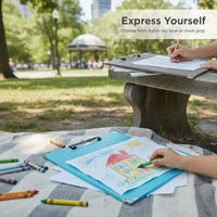 DuoSuoDuoXi 8K Waterproof PVC Sketchpad Clip Board for Drawing and Sketching, Portable for Artists and Students
