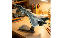 J-20 Model with Display Stand 1/100 Detailed J-20 Model Plane Alloy Die-Cast Fighter Jet for Office Decor