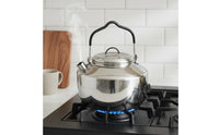 Portable Camping Kettle Stainless Steel Camping Kettle Anti-Scald Handle Portable Campfire Teapot for Campers, Hikers