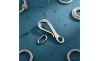 Coiled-Loaded Stainless Steel Release Hook Rust Resistant Quick Release Hook Heavy-Duty Marine Hardware Long-Lasting for Boating, Sailing