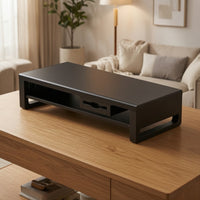 Metal Monitor Riser with Drawer Ergonomic Monitor Stand with Drawer Compact Desktop Storage Organizer Sturdy for Home Office