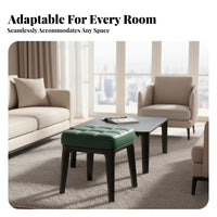 Stackable Design Padded Stacking Stool Space-Saving Household Furniture Multi-Purpose Footrest Rounded Corners for Children, Families, Homeowners, Living Room, Bedroom, Entryway, Parties