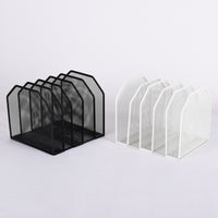 Detachable Mesh Organizer with Seven Sections Upright Vertical File Sorter Metal Mesh File Folder Stand Modern for Professionals