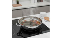 Induction Compatible Multi-Section Hot Pot Thickened Body Divided Hot Pot Flat Bottom Cookware for Parties