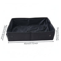 Foldable Cat Pet Waste Container Lightweight Portable Pet Toilet for Outdoor, Car