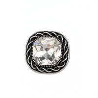 High-End Square Crystal Button Wide Application Rhinestone Shank Button Long-Lasting Rhinestone Buttons for Fashion Designers, DIY Crafters, Coat, Suit, Cardigan