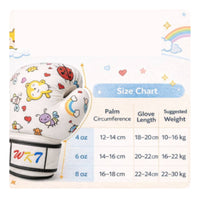 Kids Boxing Gloves Hook and Loop Closure Padded Boxing Gloves Sports Gear Logo Emblem Wrist Support