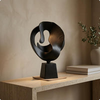 Abstract Knot Sculpture Circular Metal Shape Loop Sculpture Baked-Painted Finish Home Decor
