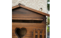 Wooden Mailbox Easy to Install Wall-Attached Mailbox Paintable Letter Box