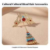 Traditional Chinese Attire Hair Accessory Set Gold-Plated Chinese Traditional Chinese Attire Hair Accessory Set Traditional