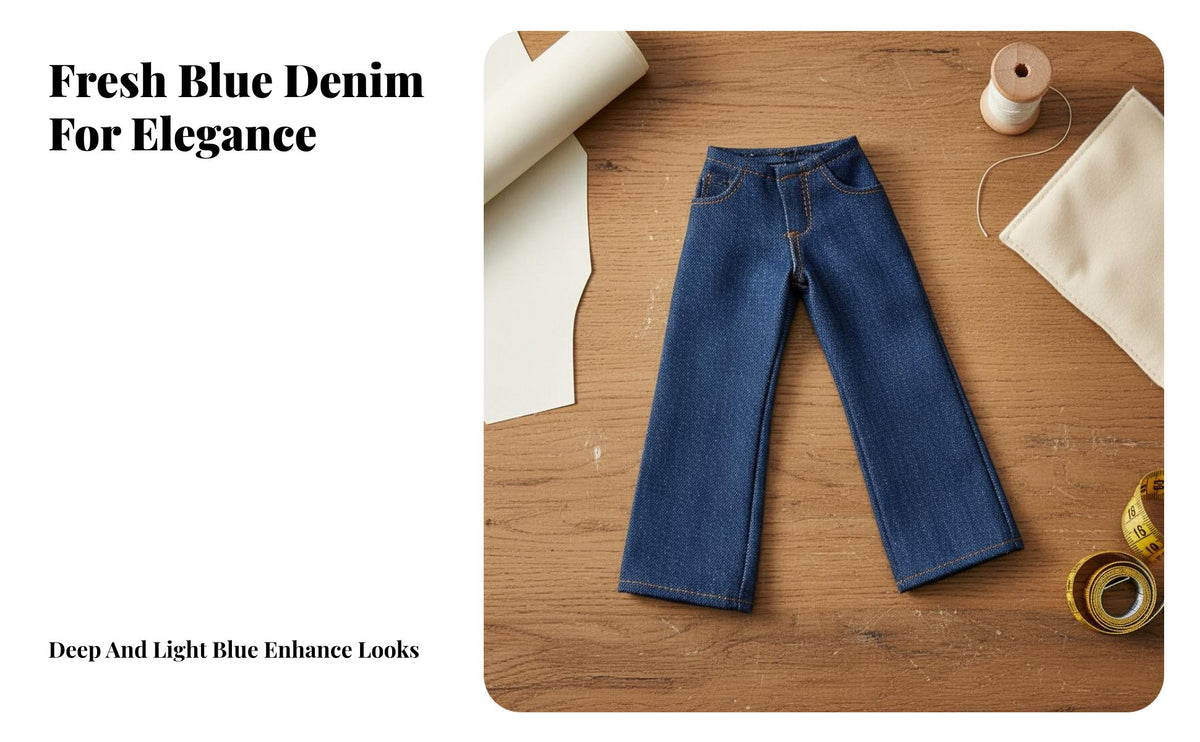 Doll Jeans High Wide Leg Doll Jeans Versatile Design Miniature Trousers for Hobbyists