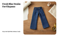 Doll Jeans High Wide Leg Doll Jeans Versatile Design Miniature Trousers for Hobbyists