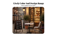 Weather-Resistant French Cafe Chair Anti Aluminum Frame Cafe Chair Rust Proof Outdoor Wicker Armchair Lightweight for Restaurant Owners, Homeowners, Adults, Garden, Balcony, Backyard, Porch