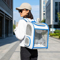 Cat Backpack with Transparent Dome, Large Capacity Pet Carrier for Cats, Outdoor Pet Backpack for Small Dogs, Travel Hiking, Patent 202030228427.3