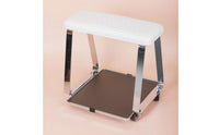 Storage Tray Mobile Pedicure Stool Easy to Clean Salon Foot Rest Bench Space Saving Nail Technician Foot Rest 360° Wheels for Spa