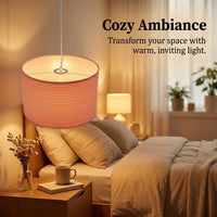 Foldable Lampshade with Cloth Shade for Ceiling Light and Bedside Lamp, Glare-Reducing for Bedroom and Home, Easy Assembly Design