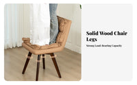 Multifunctional Upholstered Swivel Chair Soft & Comfortable Vanity Stool Thick Padded Seat Indoor Seating Sturdy Construction for Homeowners, Pet Owners, Dining Room, Dressing Area, Bedroom, Home Office