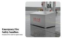 Fire Fighting Sandbox Thickened Steel Plate Flood Control Sand Container Large Capacity Emergency Sand Bin for Miners, Warehouses, Laboratories