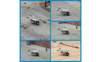 1/64 Scale Miniature Wheelbarrow Resin Wheelbarrow Model Detailed Diorama Decoration Tiny for Collectors