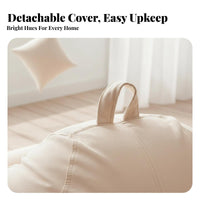 Removable Cover Single Person Lounger Washable Convertible Lounger Soft Feel Bean Bag Ergonomic Support for Students, Adults, Gamers, Bedroom, Balcony, Dorm Room, Bay Window