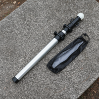 Outdoor Aluminum Alloy Telescopic Tarp Pole for Camping Tent Awning Support 2.3-2.6m Lightweight