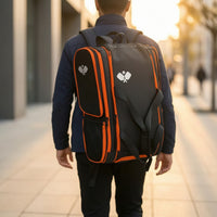 Waterproof Sports Backpack with Shoe Compartment Structured Backpack with Shoe Compartment Padded Gym Bag Vented for Athletes, Players, Tennis