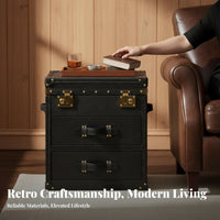 Suitcaseaesthetic End Table Vintage Design Bedside Storage Table British-in the design of