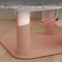 Mushroom Cat Tree with Plush Tower and Space Capsule Condo