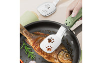 Spatula Tongs Two-Functionpurpose Spatula with Clip Food Clip Multifunctional Utensil Slotted for Home Cooks, Kitchen, Cooking