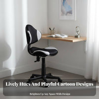 Height Adjustable Armless rolling Chair space-saving Design Armless Rolling Chair Tilt Function rotate Seat for Students, Home Workers, Teens, Dorm Room, Small Spaces, Bedroom, Study Area