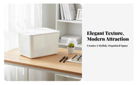 Lidded Wovenand elegance Basket With Lid Storage Box Hollow-openwork Design for Living Room
