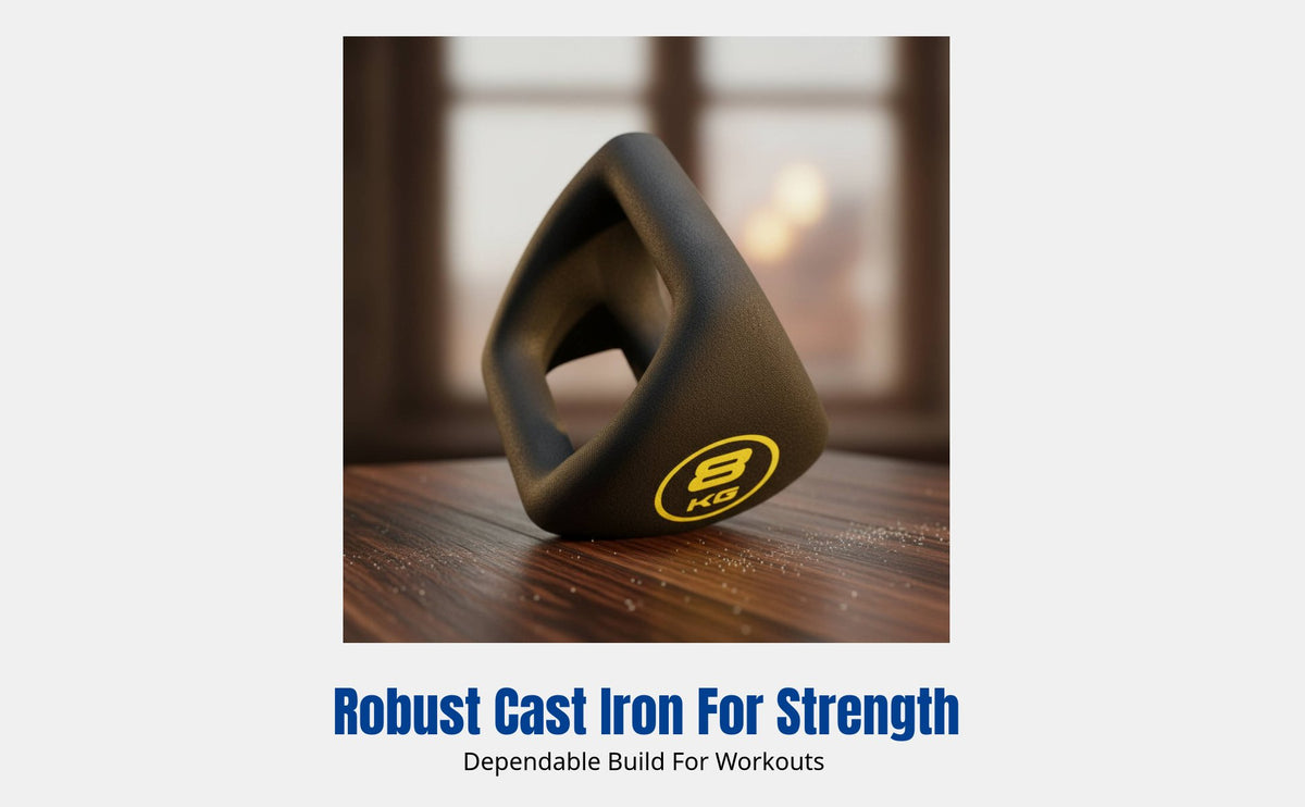 Cast Iron Kettlebell, Patriotic Triangle Shape, Coated, Integrated Dumbbell, Multi-Functional, Home Fitness, Men & Women