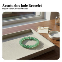Green Aventurine Bracelet Gender-Neutral Design Green Stone Bead Bracelet Simple