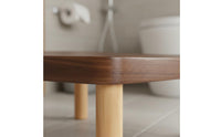 Toilet Stool Non-Slip Wooden Toilet Footrest Poop Stool Universal Fit Bathroom Crouch Potty Easy Assembly for Children