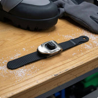Black Skate Buckle Strap Silver Electroplated Inline Skate Buckle Replacement Ribbed Nylon Fastening Strap Round Mounting Hole