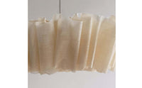 Japanese Design Cream Petal Hanging Light Soft Diffused Radiance Textile Shade Chandelier Adjustable Height Textile Hanging Light for Bedroom, Living Room, Study