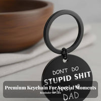 Engraved Message Keychain Mirror Polished Custom Message Keyring Long-Lasting