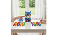 100 Pieces Transparent Counting Bears Educational Grab and Sort Counting Bears Color Sorting Playful Critter Counters for Young Children, Kindergarten