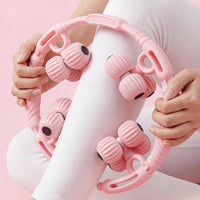 Anti-Slip Handle Circular-Shaped Leg Massager Adjustable Width Leg Clamp Roller Massage Equipment for Post-Workout