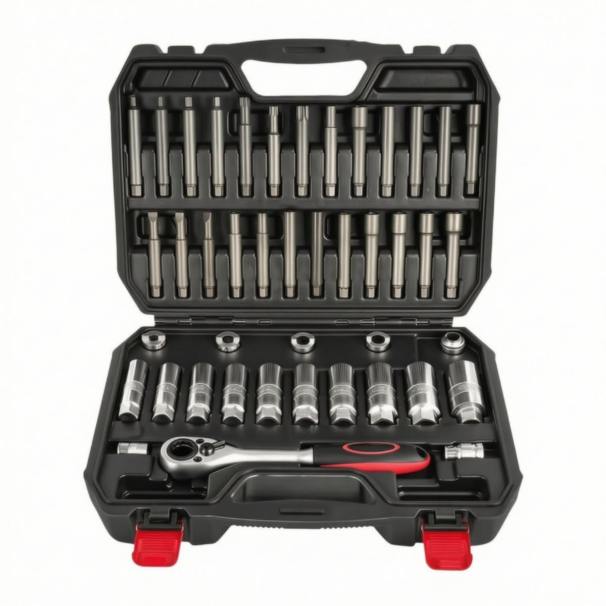 Chrome Vanadium Steel Strut Tool Kit Compatible Shock Absorber Socket Set Portable Strut Nut Socket Organized for DIYers, Workshop