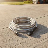 Pressure Washer Hose Coiled Hose with Fittings Double-Ended for Driveway