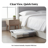 Under-Bed Container Transparent container Underbed Storage Container Large Capacity