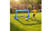 Quadruple-Use Soccer Goal Set Carry Bag Included Portable Football Training Net for Beginners, Backyard