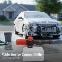 400 Ml Pressure Washer Foam Dispenser Leak-Resistant Pressure Washer Foam Bottle Engineering Grade Car Wash Soap Dispenser for DIY Enthusiasts