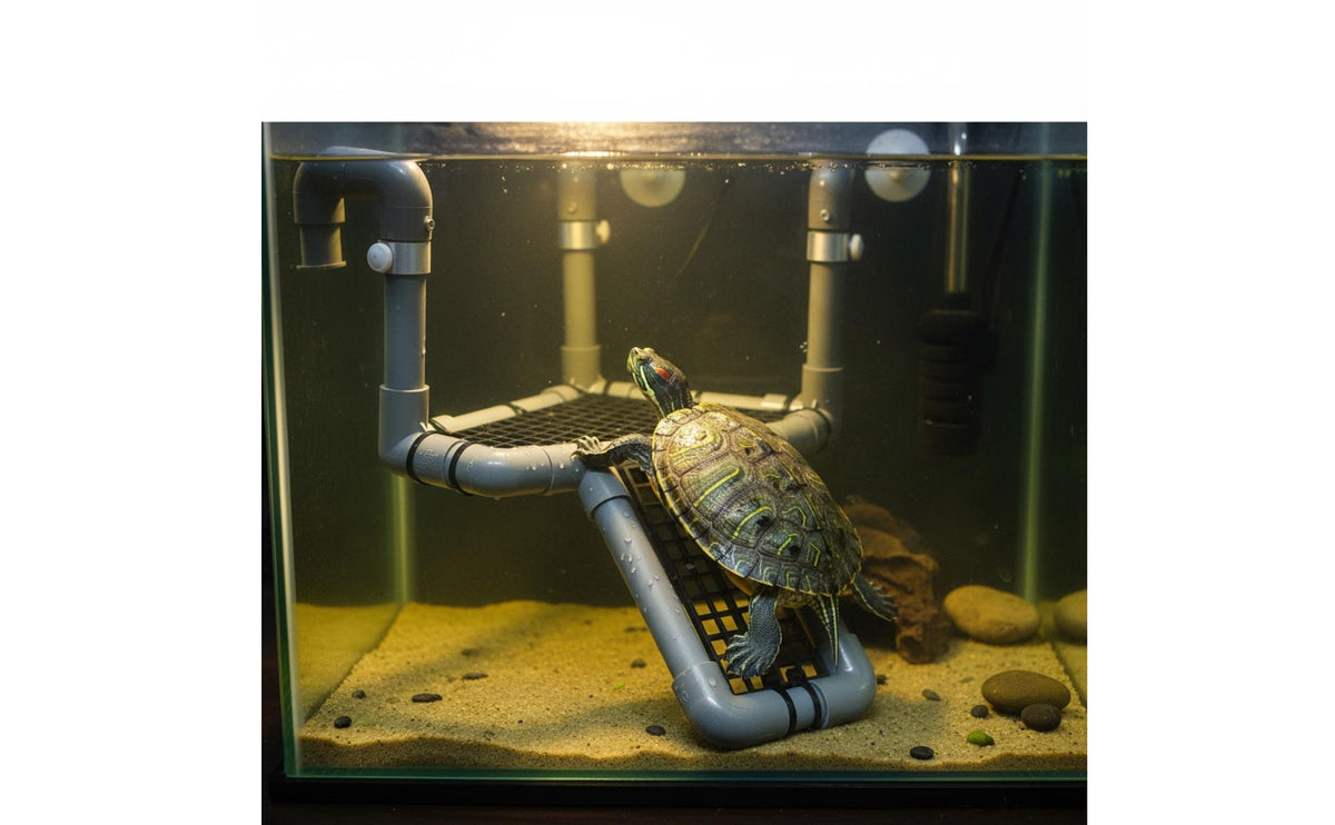 Hanging Turtle Basking Platform PVC Frame Pet Habitat for Aquarium