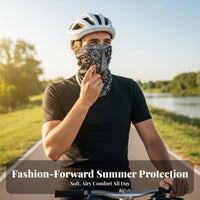 Sun Protection Face Covering Breathable Neck Gaiter with Ear Loops Cooling Face Cover Lightweight Cooling Neck Tube With