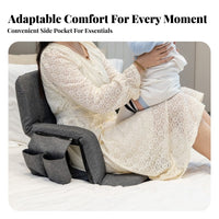 Lumbar Support Adjustable Floor Lounger Comfortable Cushioning Adjustable Lounger with Armrests Padded Cushion Lazy Sofa Foldable Design for New Mothers, Pregnant Women, Nursing, Tatami Room, Bedroom, Watching TV