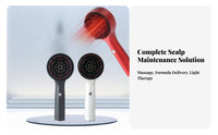 USB Rechargeable Liquid Liquid-Dispensing Scalp Brush 72 Bristles Red Light Scalp Massager