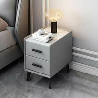 Modern Design Nightstand with Drawers Slim Profile 2-Drawer End Table Space-Saving Bedroom Storage Compact Size for Apartment Dwellers, Students, Homeowners, Bedside, Small Areas, Dorm Room, Entryway